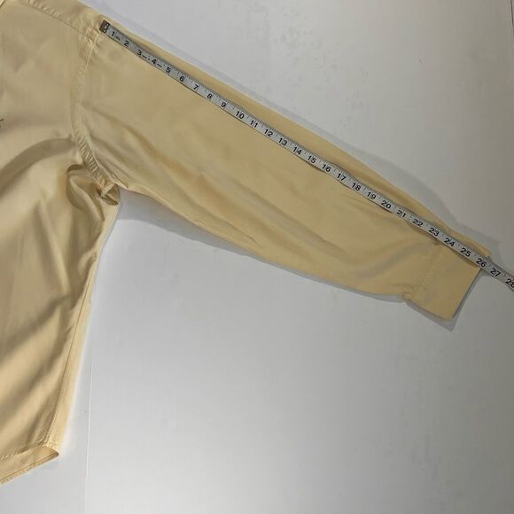 Ralph Lauren Button Down Mens XL Classic Fit Silk Blend Long Sleeve Yellow - Picture 7 of 16
